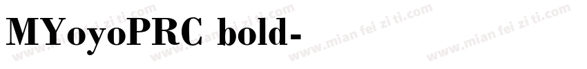 MYoyoPRC bold字体转换
